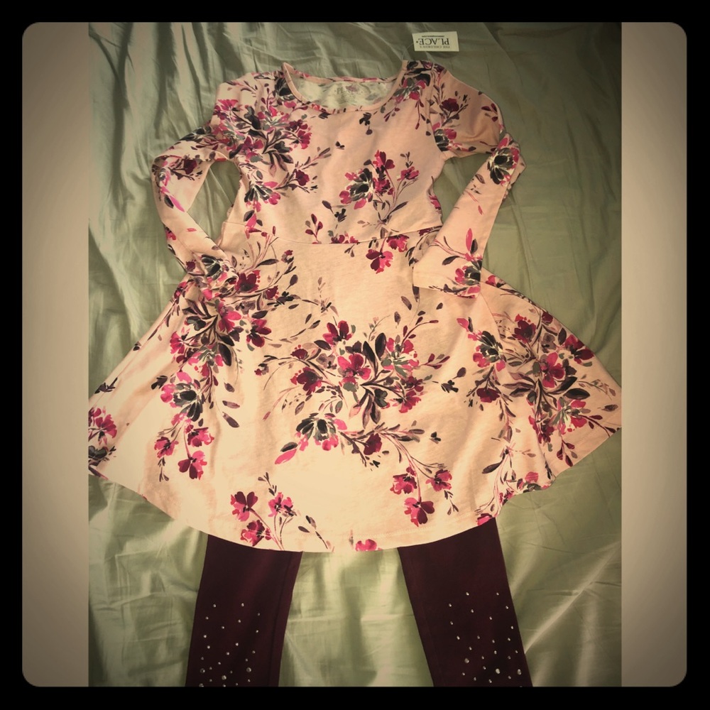 Girls dress with leggings set. New with tags!